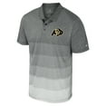 thumbnail image 2 of Men's Colosseum Gray Colorado Buffaloes Striped Mesh Polo, 2 of 3