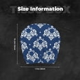 thumbnail image 2 of 2 PCS Car Headrest Cover, Traditional vintage navyblue print Soft Car Seat Head Rest Cover Protector Interior Car Accessories Seat Covers for Cars Truck Auto Only Covers, 2 of 8
