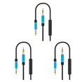 thumbnail image 2 of Matsuzay Sistema estéreo para automóvil Cable Computadora Auriculares Manos libres Llamada telefónica Control de cable Conector de 3,5 mm Cable de Type7 NO7, 2 of 6