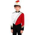 thumbnail image 5 of Aislor Boys Parade Jacket Royal Guard Long Sleeve Marching Band Outfits with Drummer Hat Red White 8, 5 of 7