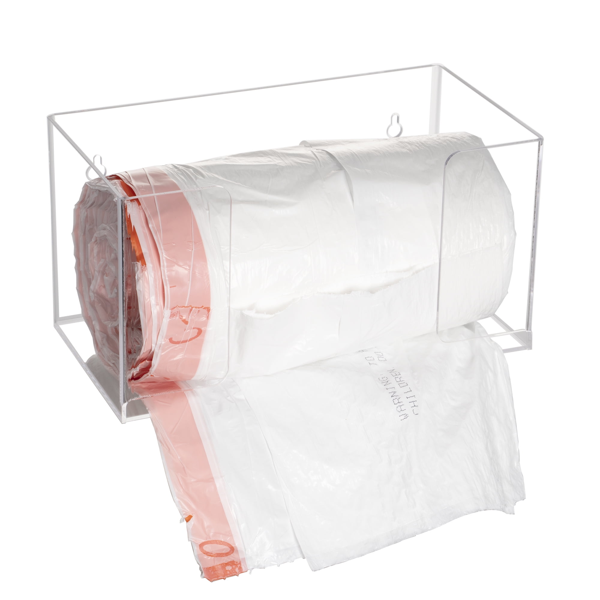 SEANADO Grocery Bag Holder & Trash Bag Roll Dispenser Clear, 2 in