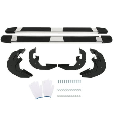CCIYU Nerf Bar Running Board Side Step Steel 5.71in Fit 2019-2024 For Chevy Silverado/ For GMC Sierra Crew Cab Rock Sliders Truck Side Steps