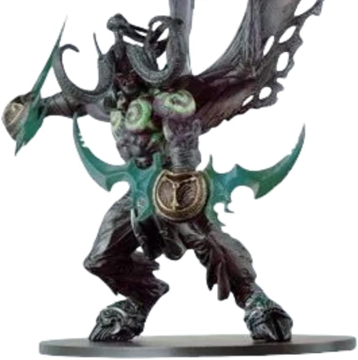 Illidan Figure Demon Form Illidan Stormrage Anime Figures 20cm/7.9inch Handmade PVC Cartoon Manga Game Character Model Decoration Craft Gift