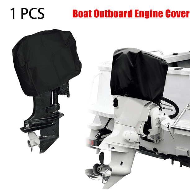 ZHAOCHENG Cubierta para motor de barco, cubierta protectora para motor fueraborda, impermeable, 210D Oxford gris 74*45*58 cm(100-150HP), tapa a prueba de polvo para motor fueraborda