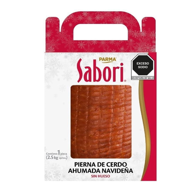 Pierna de cerdo navideña Sabori ahumada sin hueso peso aprox 2.5 kg