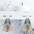 thumbnail image 6 of 2 Pcs Hanging Towels, Dish Towels Indian Decorative Elephant Absorbent Hand Towels with Hanging Loop Washcloth for Bathroom Kitchen, 6 of 6