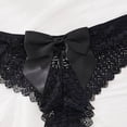 thumbnail image 5 of Hduncf Womens Trendy Underwear Lace Bow Thongs Lingerie Breathable Brief Cheeky Ladies Underwear Panties Black L, 5 of 5
