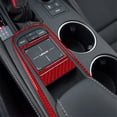 thumbnail image 4 of Real Bright Soft Car Interior Carbon Fiber Sticker Decoration3Pcs Red Carbon Fiber Console Gear Shift Cover For Lexus RC300/350/200tAuto Car Protection Interior Accessories, 4 of 8