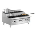 thumbnail image 2 of 36 in. Commercial Six-Burner Step Up Gas Range, 156000 BTU in Stainless-Steel (KM-CRSU-36), 2 of 12