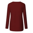 thumbnail image 5 of Lyinloo Women's Maternity Long Sleeve Side Button Tunic Nursing Tops For Breastfeeding Wine XL, 5 of 6