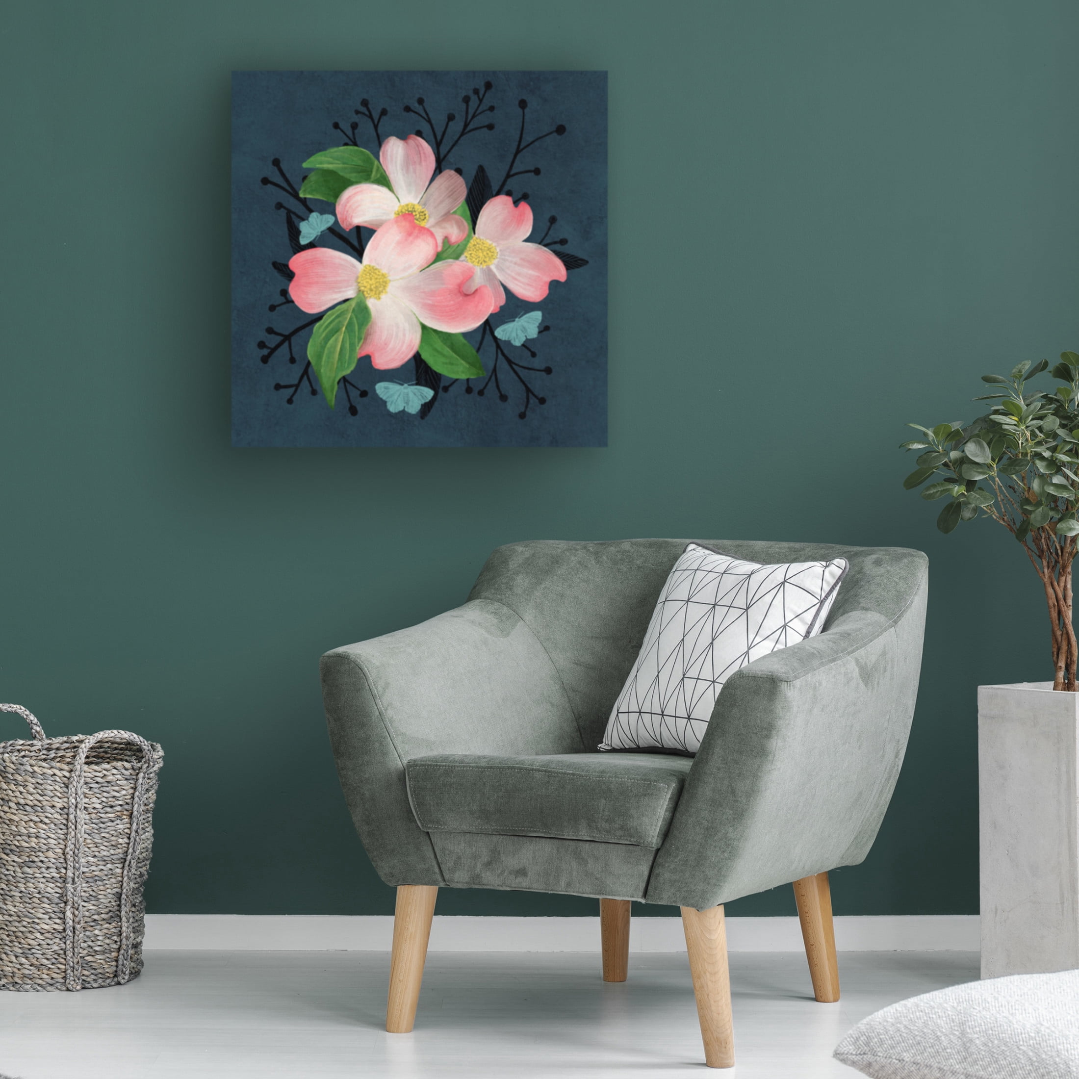 Trademark Fine Art Katie O'Shea Pink Dogwoods II Canvas Wall Art