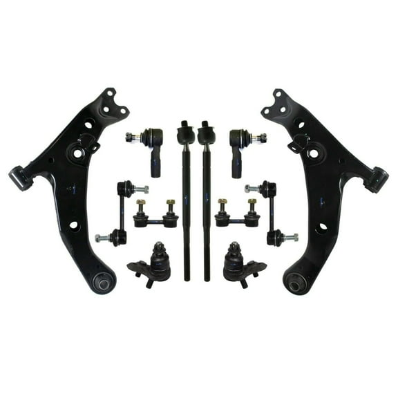 12 Pc Complete Suspension Kit Inner Outer Tie Rod Ends Front & Rear Sway Bars Ball Joints Control Arms Fits select: 1996-2002 TOYOTA COROLLA, 1998-2002 CHEVROLET GEO PRIZM