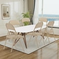 thumbnail image 6 of ELMERTON 4 Pack Khaki Folding Chairs with Padded Cushion and Back, Portable Heavy Duty Metal Frame Commercial Seat with 350-LBS Capacity, Foldable Indoor Outdoor Chairs for Office Party Event Kitchen, 6 of 8