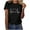 Black, variant on Ichuanyi Women's T-Shirt Graphic Tees Love Printed Casual Short Sleeve Tops Summer Loose Top