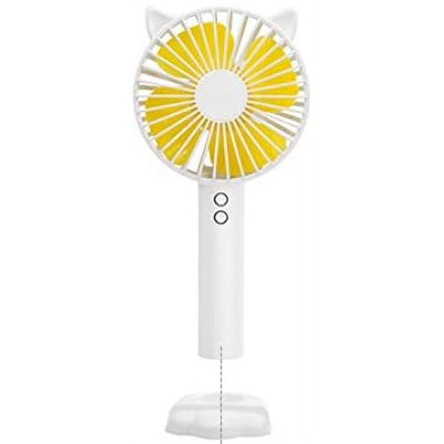 Super mini ventilador de mano de tres velocidades, energía eólica, base desmontable, batería integrada, puerto USB, mini ventilador de mano