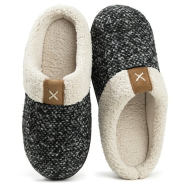 Ravelier Women's Knit Sherpa Lined Slipper