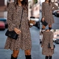 thumbnail image 2 of Vestidos de cuello redondo con estampado de leopardo de manga larga informal para mujer de otoño e invierno Fridja yut2051, 2 of 6
