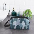thumbnail image 6 of XMXT Large Capacity Makeup Bag, Cactus Hand Painted Blue Travel Toiletry Bags Zippers Storage Cosmetic Bag for Women Men, One Size, 6 of 9
