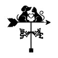 thumbnail image 2 of DYNWAVECA Weather Vane Wind Direction Indicator Farmhouse Garden Stake Ornament,Durable,Weathercock Measuring Tools Cat Dog Weathervane, 2 of 10