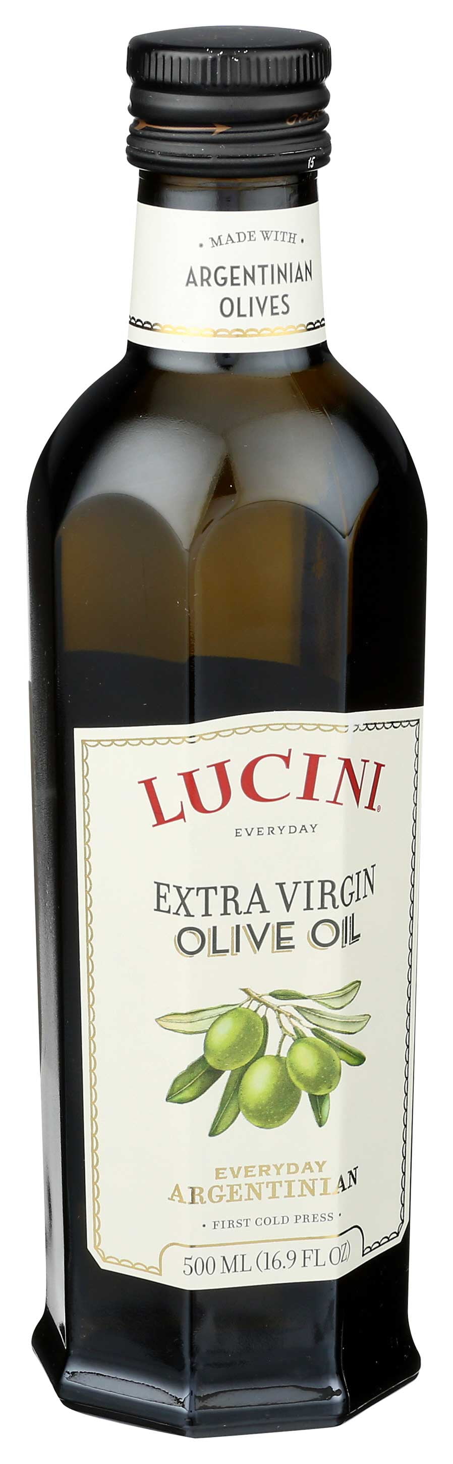 Lucini Everyday Extra Virgin Olive Oil 500 ml 16.9 oz (Pack of 6)