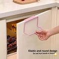 thumbnail image 2 of Over The Door Towel Rack Plastic Traceless Towel Hanger No-Drill Cabinet Door Hanger Kitchen Bathroom Storage Organizer for Hanging Washcloths, Hand, Face Fingertip Towels(1Pcs 7.4X3.5X2.1"),Pink, 2 of 9
