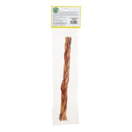 Free Range Braided Bully Stick Dog Treats, 12 "
