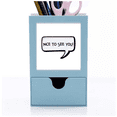 thumbnail image 1 of Daily Language Chat Happy Meet Desk Supplies Organizer Pen Holder Card, 1 of 3