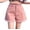 *Pink, variant on ClodeEU Women's High Waisted Soft Denim Shorts with Frayed Hem,Loose Fit Casual Jean Shorts Beige,Womens Plus XXL