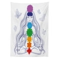 thumbnail image 3 of Ambesonne Peace Tablecloth Rectangular Table Cover, Yoga Lotus Pose, 60"x84", Multicolor, 3 of 4