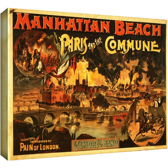 ArtWall American School (19Th Century) "Manhattan Beach: Paris And The Commune, C.1891" Gallery-Wrapped Canvas