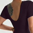 thumbnail image 6 of MLCDZ Women's Athletic Tennis Jumpsuit with Built in Shorts Summer Short Sleeves Crew Casual Lightweight Back Beautiest Golf Yoga Outdoor Sports Romper, 6 of 9
