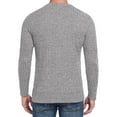 thumbnail image 3 of GIRUNS Men's Crew Neck Sweaters Rib Knit Pullover Sweater Soft Lightweight Long Sleeve Sweatshirt Grey L, 3 of 6