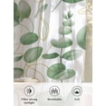 thumbnail image 6 of Sheer Curtains 72 Inches Long, Green Eucalyptus Leaves Semi Sheer Curtains Light Filtering Window Treatment, Spring Farmhouse Country Plant Privacy Voile Drapes for Living Room Bedroom 52x72 Inch, 6 of 7