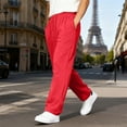 thumbnail image 5 of Mens Sweatpants with Pockets Outdoor Running Jogger Pants Elastic Waist Drawstring Workout Casual Sweatpants Open Bottom, 5 of 5
