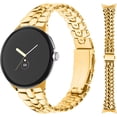thumbnail image 2 of KOMI Compatible with Google Pixel Watch 2 Band 2023, Adjustable Slim style Metal Strap Wristband Compatible with Google Pixel Watch Band for Women Men Gold, 2 of 7