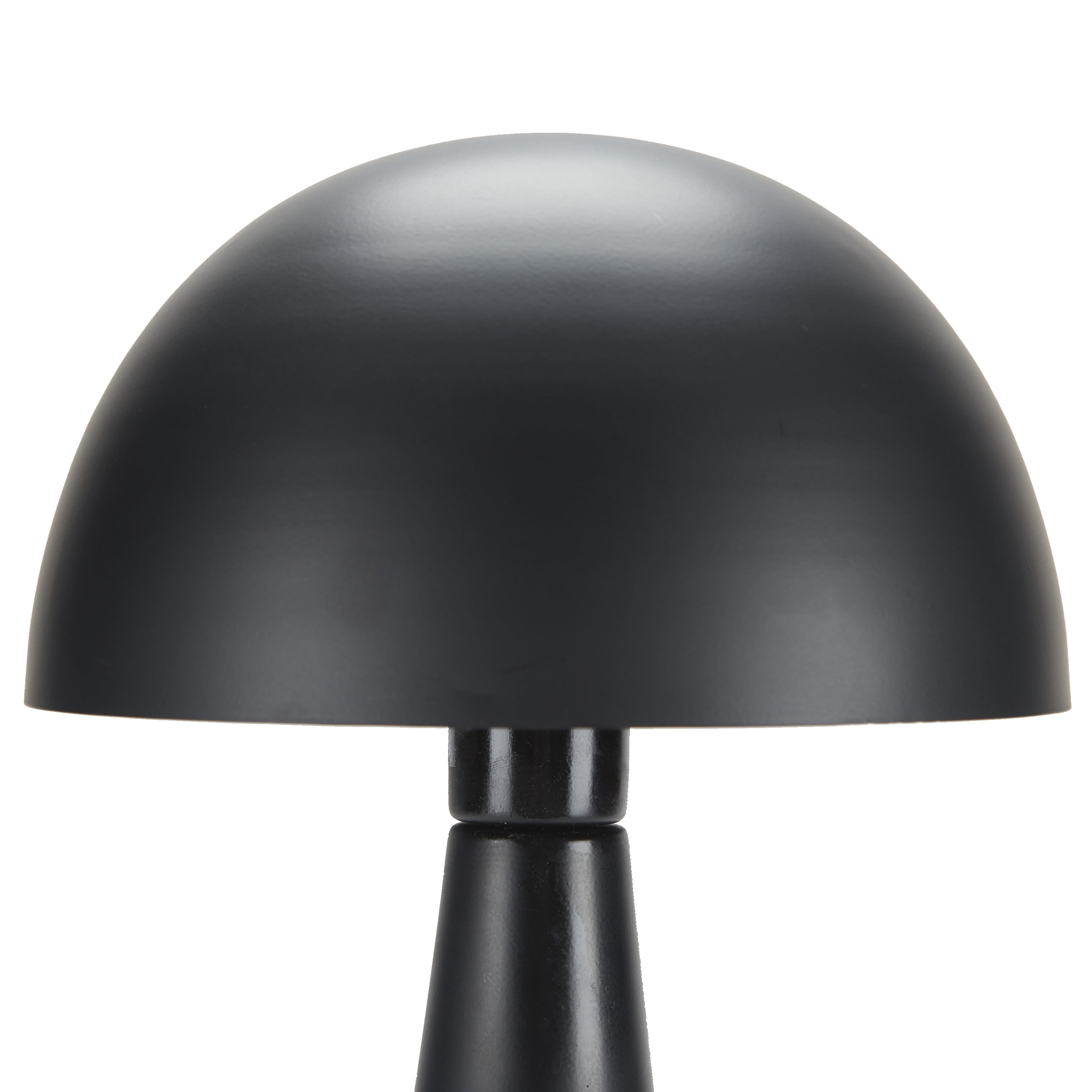 Nourison 16" Mushroom Table Lamp, Modern, Mid-Century, Retro, Industrial for Bedroom, Living Room, Dining Room, Office, Dorm, Coffee Table, Black