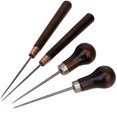 thumbnail image 1 of 2 Pcs Solid Wood Handle Drillable Awl leather sewing awl Leather Craft Cloth Professional Stitching Sewing Repair Tools, 1 of 9