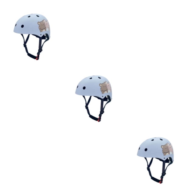 Greeniant ABS Stay Safe Casco hueco Actividades al aire libre como ciclismo y monopatín Patinaje sobre ruedas Osos azules claros M【55-58CM】 Type1 NO1
