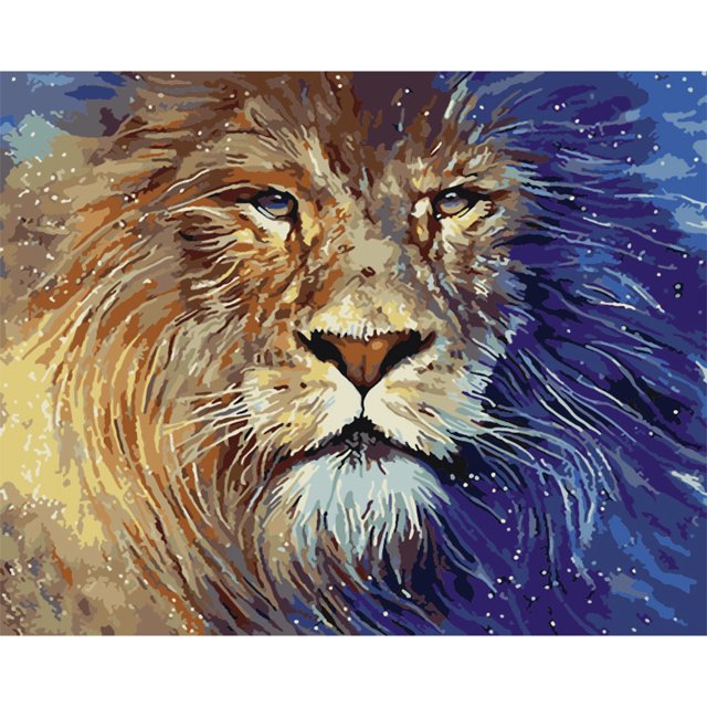 León pintura al óleo por números Kits DIY lienzo pared arte cuadro artesanía decoración del hogar Hugtrwg Para estrenar