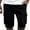 Black, variant on OSOLU Solid Color Large Pocket Workwear For Men Casual Loose Comfortable Trendy Business Sports Sweatpants Knee Length Pants Shorts Trousers Everyday Comfort Versatile Bottoms