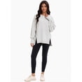 thumbnail image 3 of Womens Oversized Crewneck Long Sleeve Shirts Pullover Sweatshirts, 3 of 7