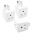 thumbnail image 1 of 3 Paquetes De Extensores De Enchufes Múltiples – Divisor De Pared Eléctrico De 3 Tomas – Adaptador De Toma De Pared Cuadrado De 3 Vías Diseño Compacto Que Ahorra Espacio Para Cruceros, Hogar, Oficina,, 1 of 5