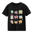 thumbnail image 3 of UACY Girls Cute School Graphic T Shirt Short Sleeve Crew Neck Cotton Casual Summer Tee for Back to School (Black, 4-5 Years), 3 of 7