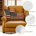 thumbnail image 4 of 2 Pack Outdoor Waterproof Throw Pillow Covers,Independence Day USA Flag Decorative Square Pillow Case Patio Pillowcases for Chair Couch Sofa 16x16in, 4 of 9