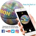 thumbnail image 6 of MILA CHIC Basketball, Holographic Glowing Basketball with Pump, Indoor Outdoor Multicolor Size 7 (29.5") Basketball for Men, Women, Boys, Girls Gift, 6 of 7