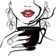 thumbnail image 3 of Pavlova, Martina 20x20 Black Modern Framed Museum Art Print Titled - Coffee Time, 3 of 5