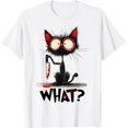 thumbnail image 1 of Cat ¿Qué? Murderous Kitty Cat with Knife - Camiseta divertida de gato negro, 1 of 2