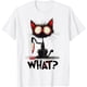 thumbnail image 1 of Cat ¿Qué? Murderous Kitty Cat with Knife - Camiseta divertida de gato negro, 1 of 2