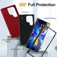thumbnail image 3 of ShellTech Case for Samsung Galaxy S24 Ultra,Shockproof TPU+PC 3-Layer Protection Case Heavy Duty Armor Cover for Galaxy S24 Ultra,Red, 3 of 7