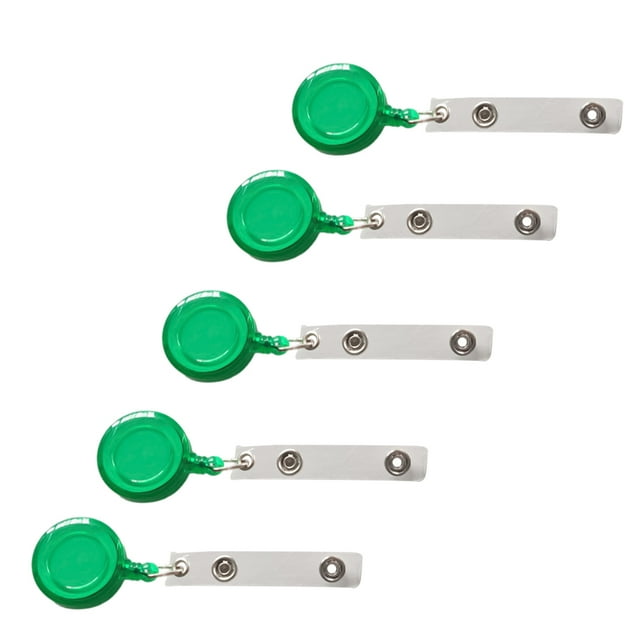 Maoww 5 Pcs Porte-Badge Rétractable Multicolore Rond avec Étiquette de Nom et Porte-Cartes